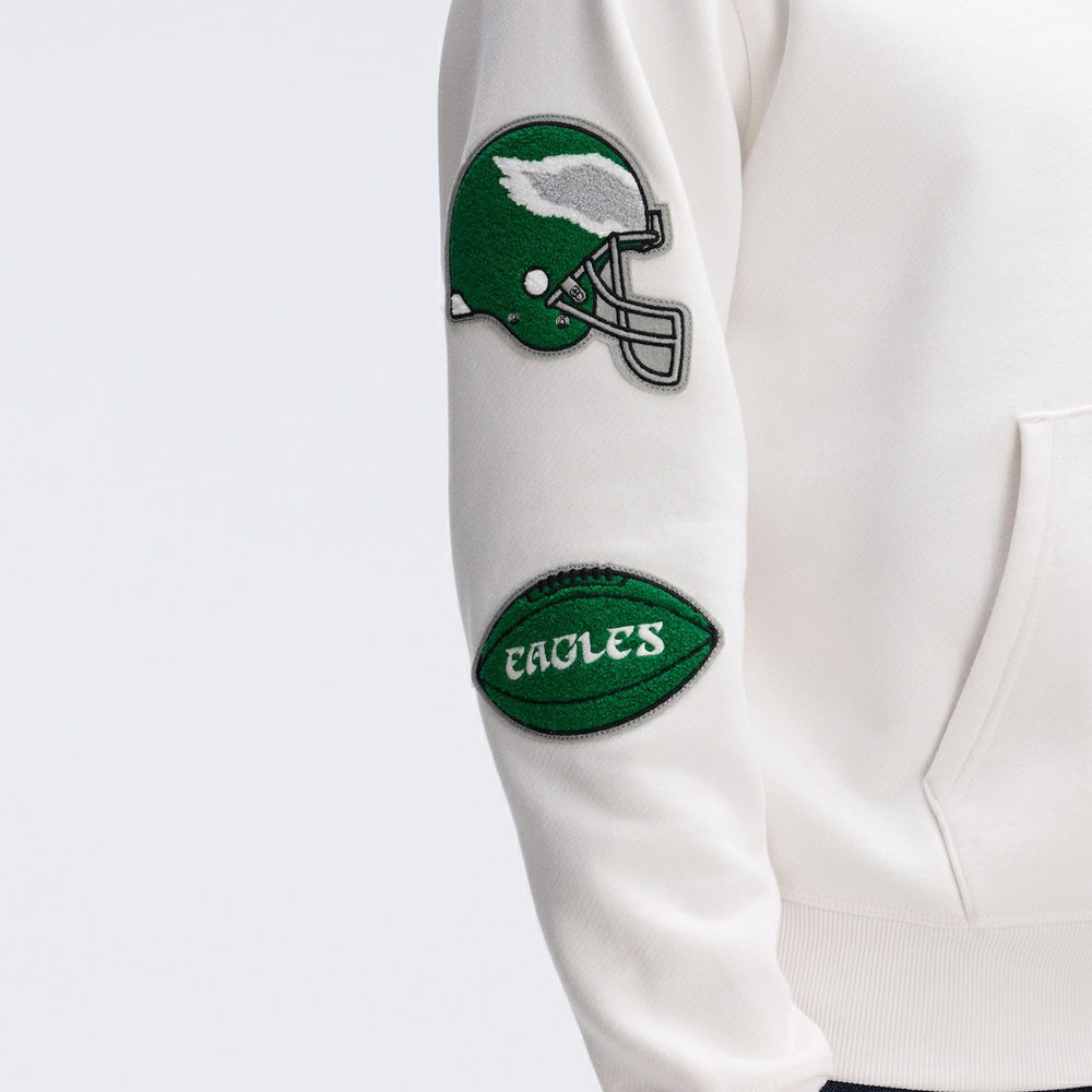 Philadelphia Eagles Fanatics IconicFleece Letterman Hoodie