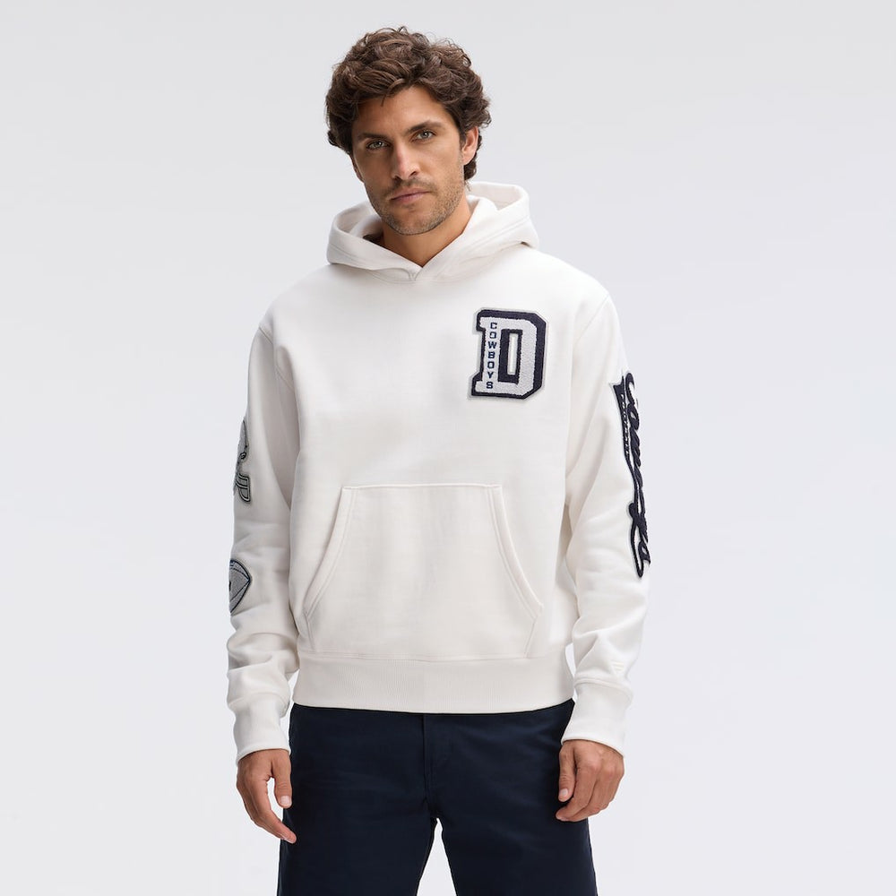 Dallas Cowboys Fanatics IconicFleece Letterman Hoodie