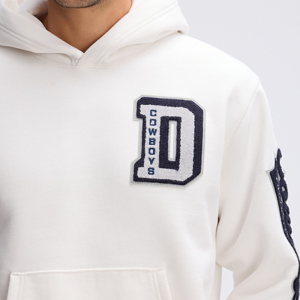 Dallas Cowboys Fanatics IconicFleece Letterman Hoodie