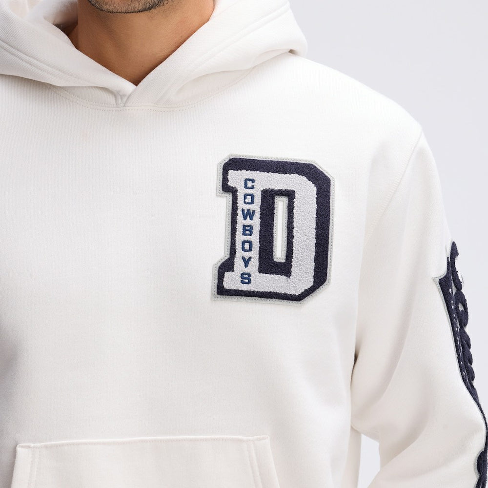 Dallas Cowboys Fanatics IconicFleece Letterman Hoodie