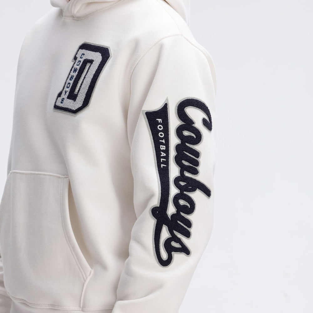 Dallas Cowboys Fanatics IconicFleece Letterman Hoodie