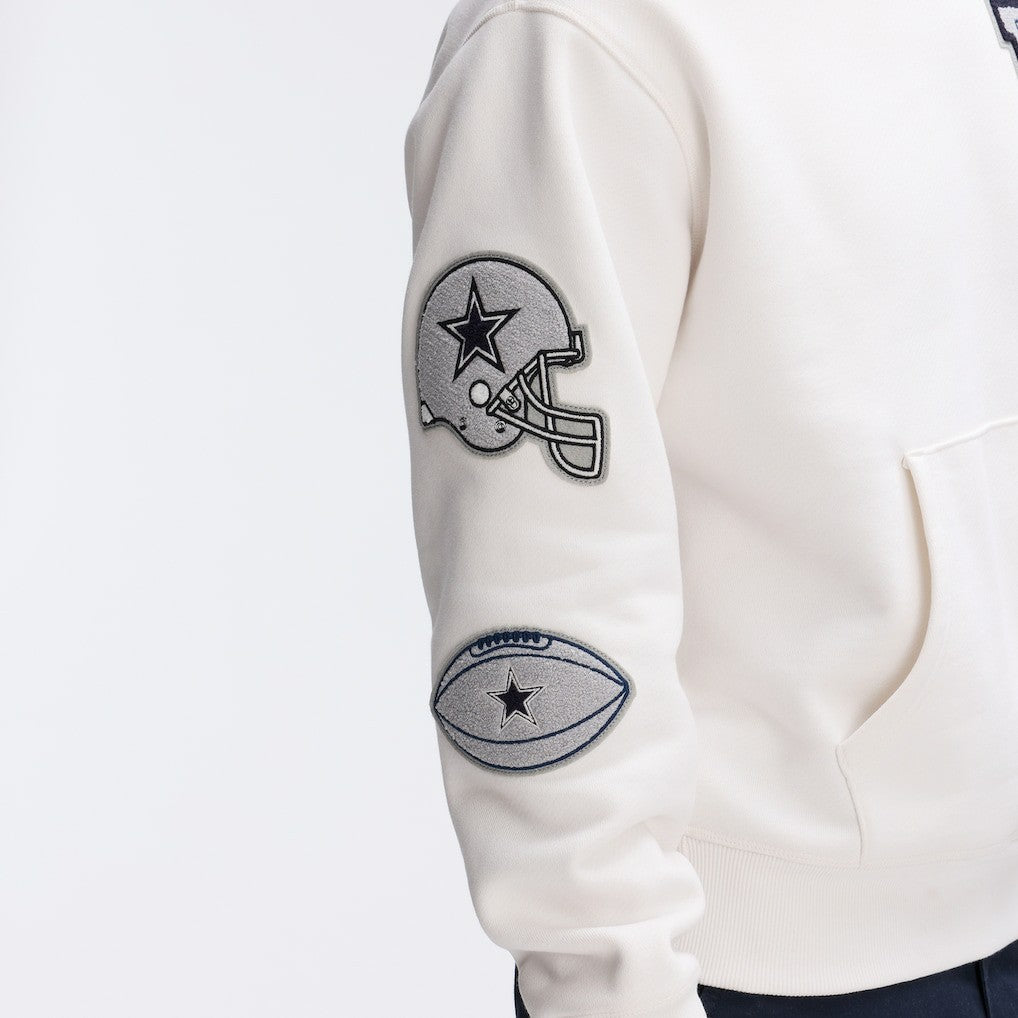 Dallas Cowboys Fanatics IconicFleece Letterman Hoodie