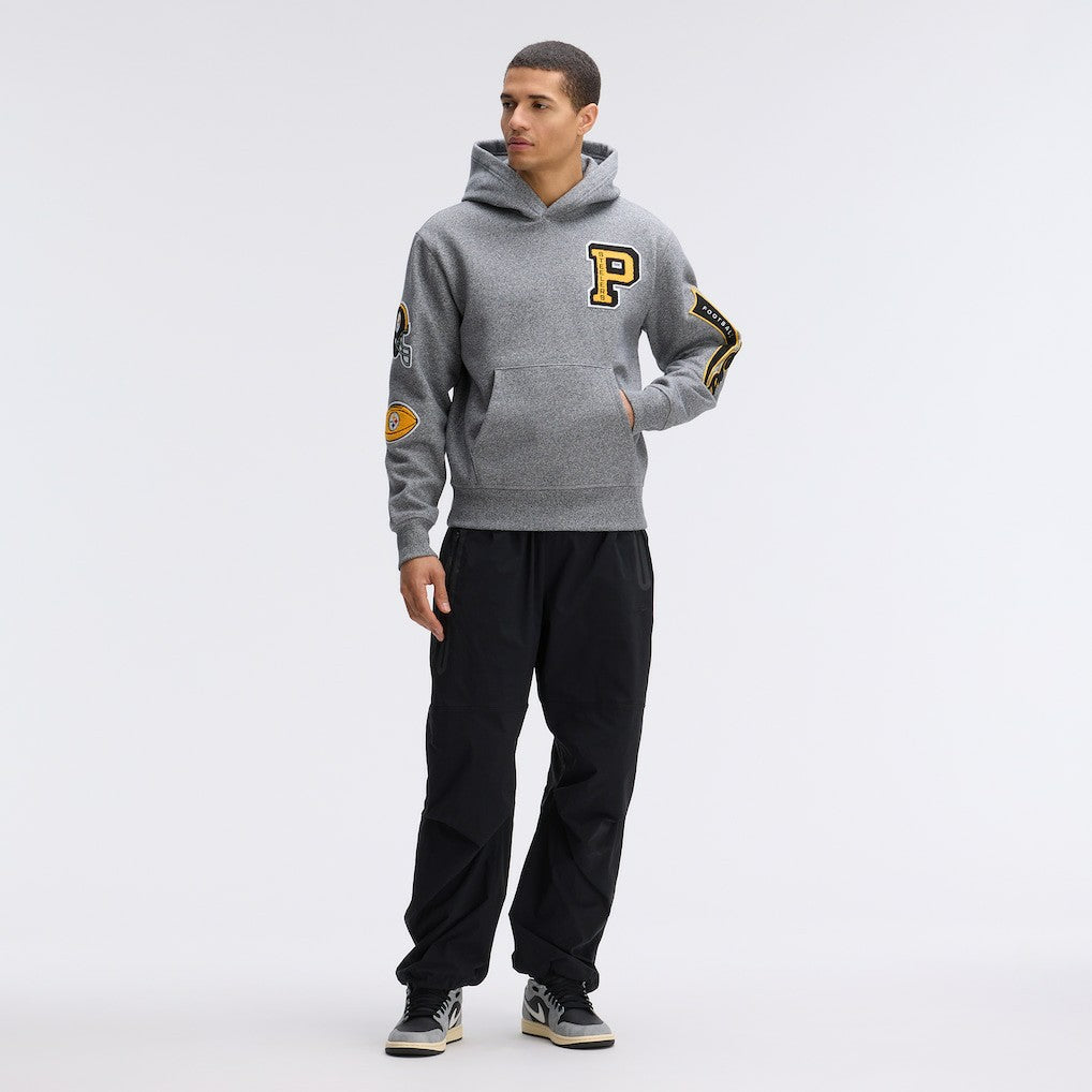 Pittsburgh Steelers Fanatics IconicFleece Letterman Hoodie