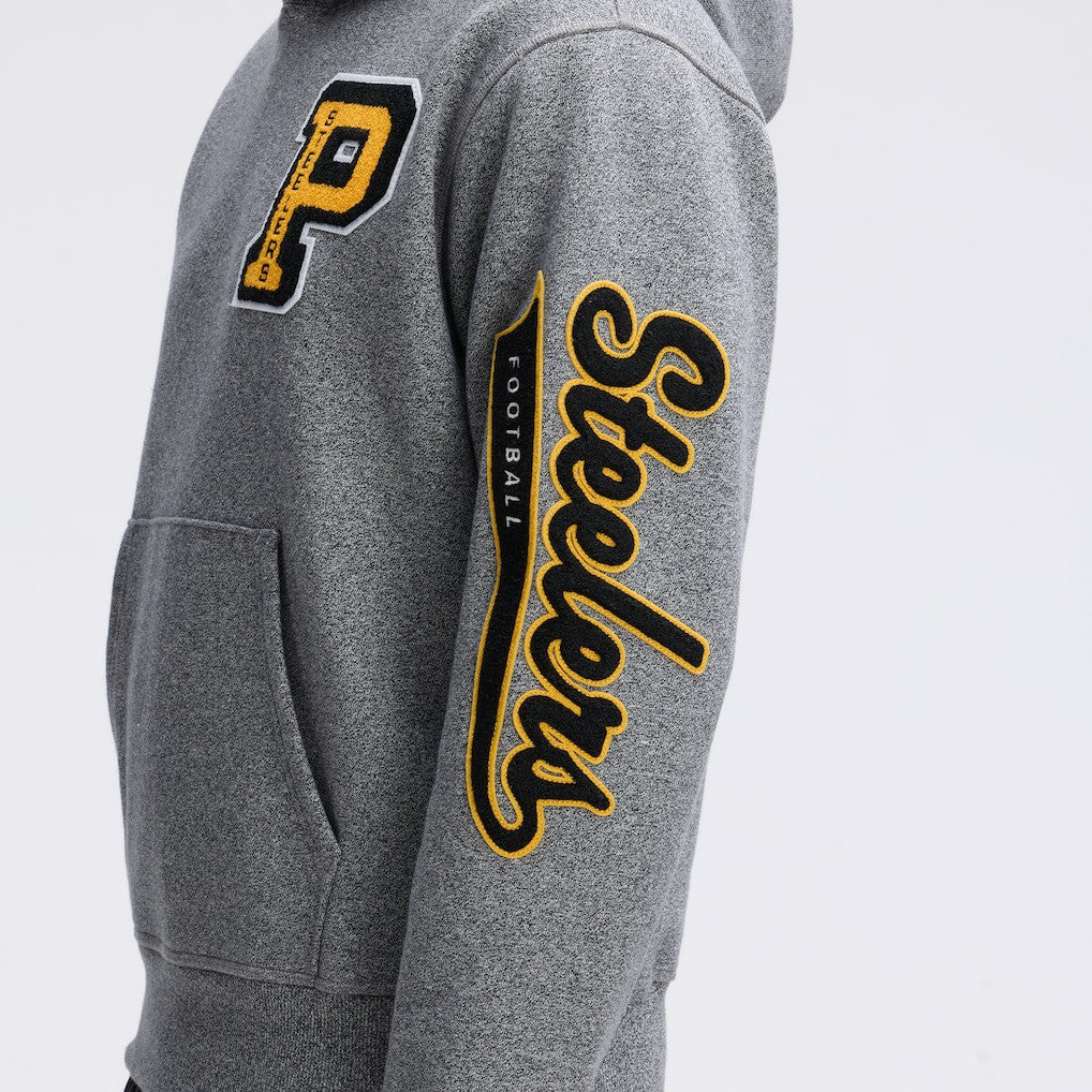 Pittsburgh Steelers Fanatics IconicFleece Letterman Hoodie