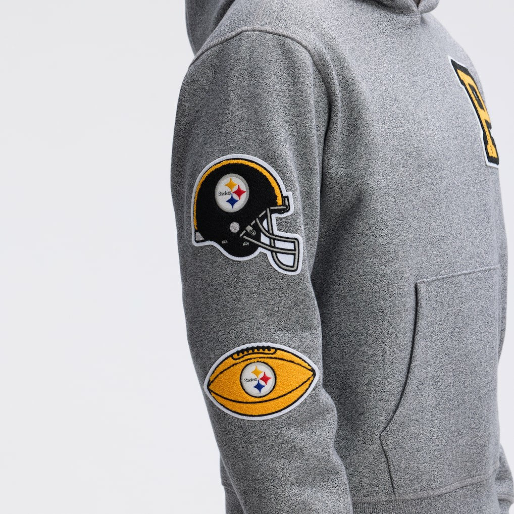 Pittsburgh Steelers Fanatics IconicFleece Letterman Hoodie