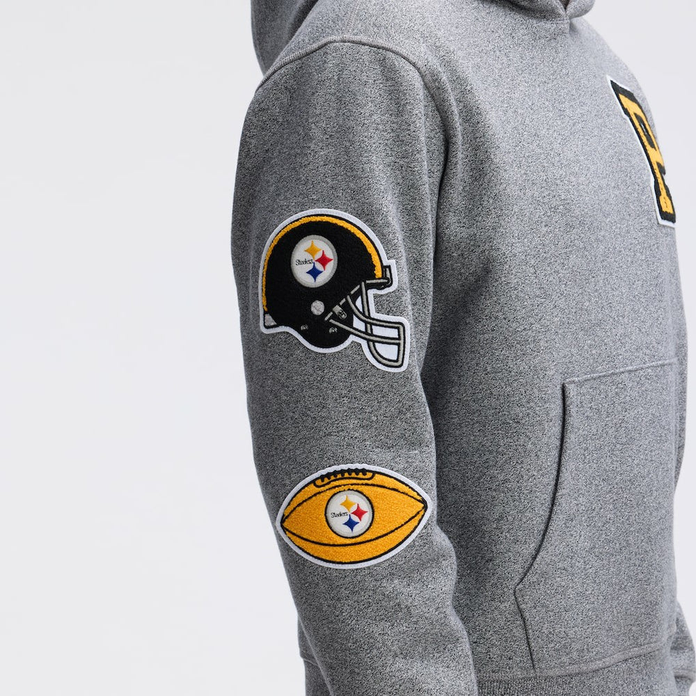 Pittsburgh Steelers Fanatics IconicFleece Letterman Hoodie
