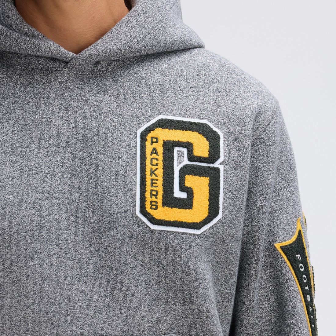 Green Bay Packers Fanatics IconicFleece Letterman Hoodie