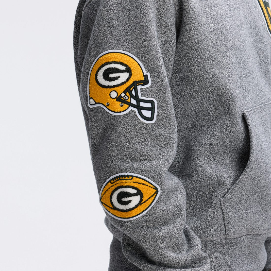 Green Bay Packers Fanatics IconicFleece Letterman Hoodie