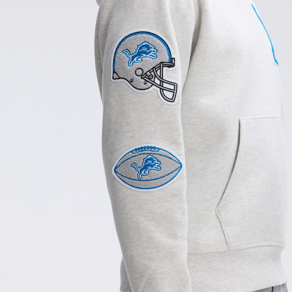 Detroit Lions Fanatics IconicFleece Letterman Hoodie