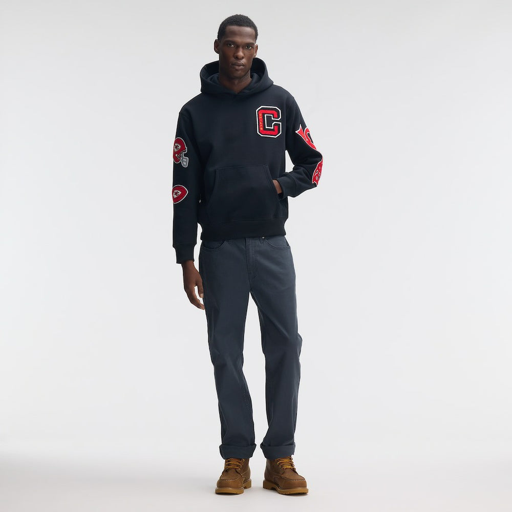 Kansas City Chiefs Fanatics IconicFleece Letterman Hoodie