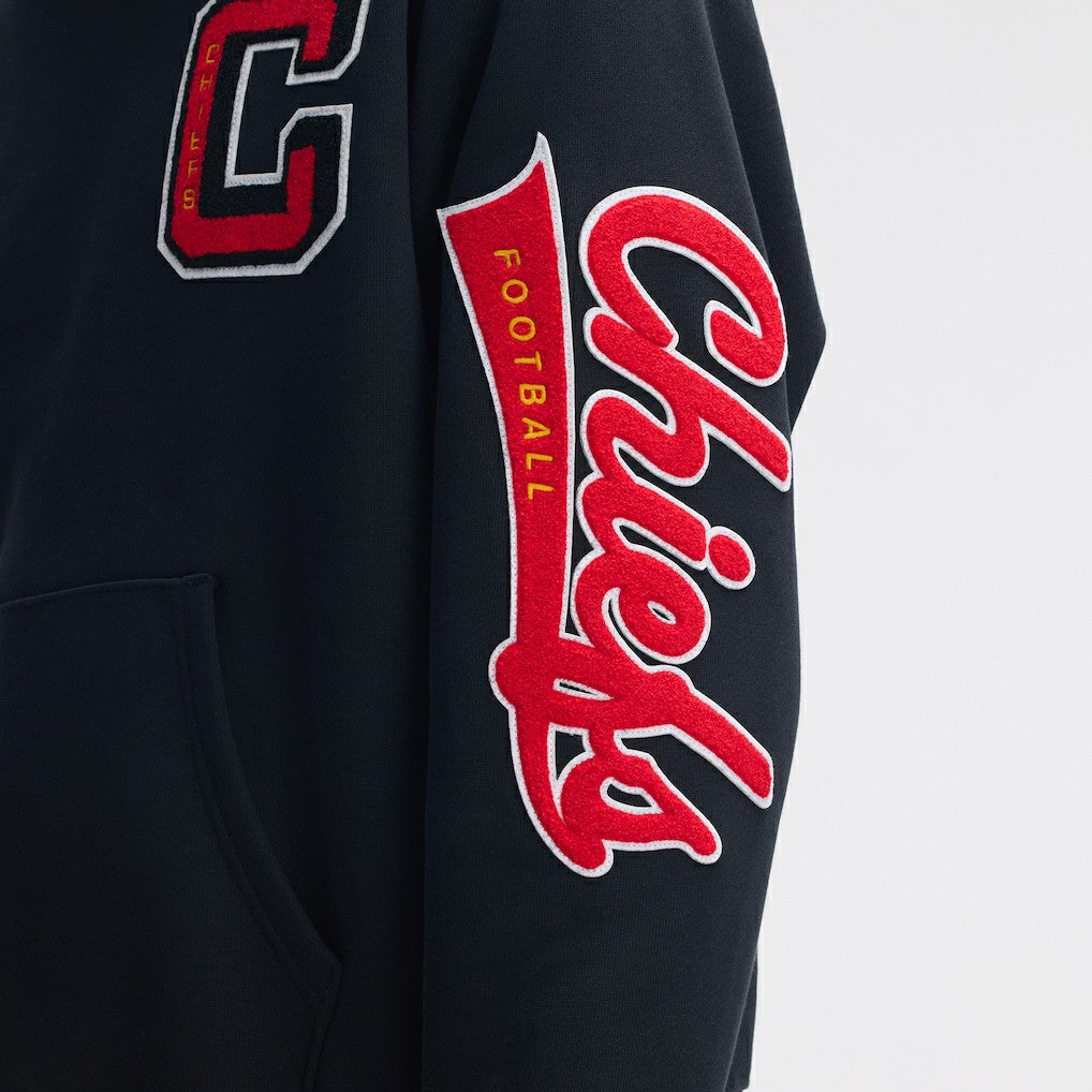 Kansas City Chiefs Fanatics IconicFleece Letterman Hoodie
