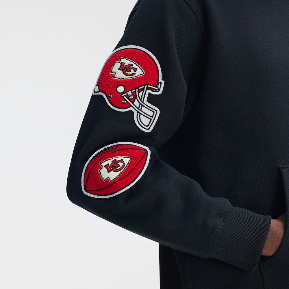 Kansas City Chiefs Fanatics IconicFleece Letterman Hoodie
