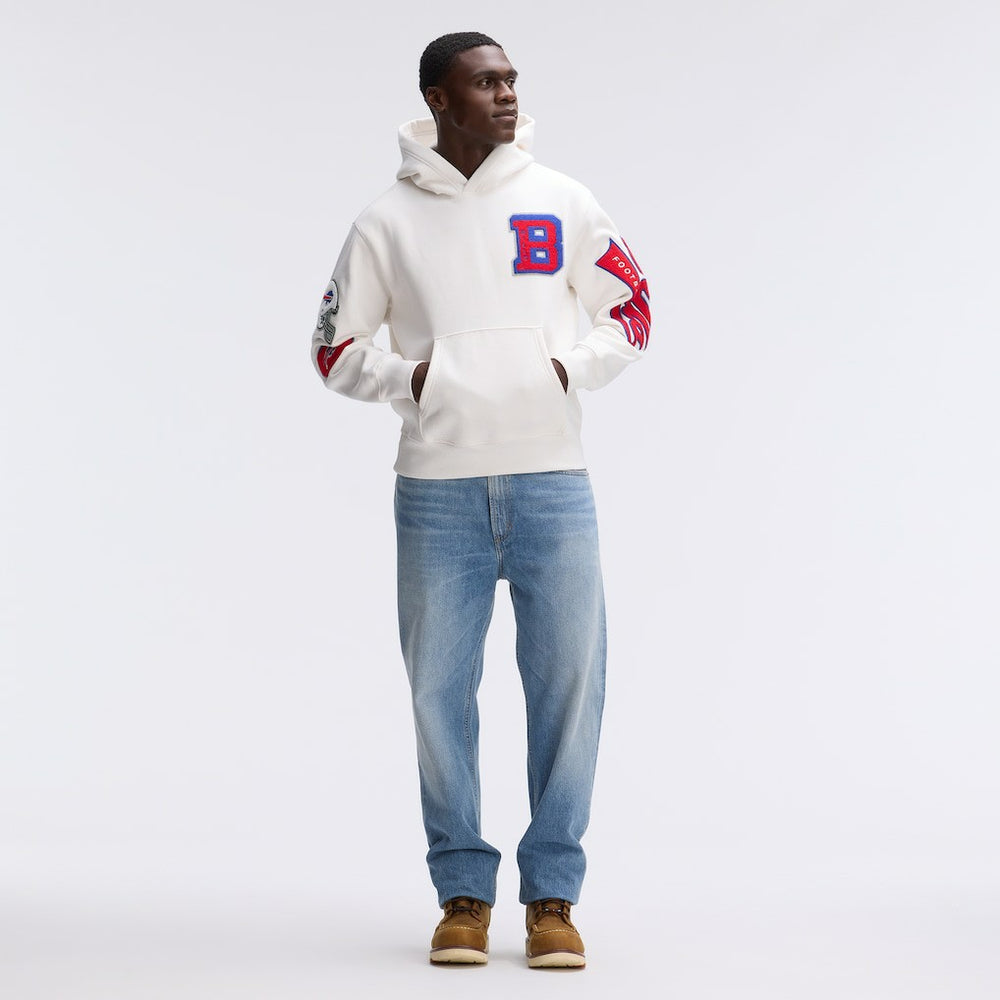 Buffalo Bills Fanatics IconicFleece Letterman Hoodie