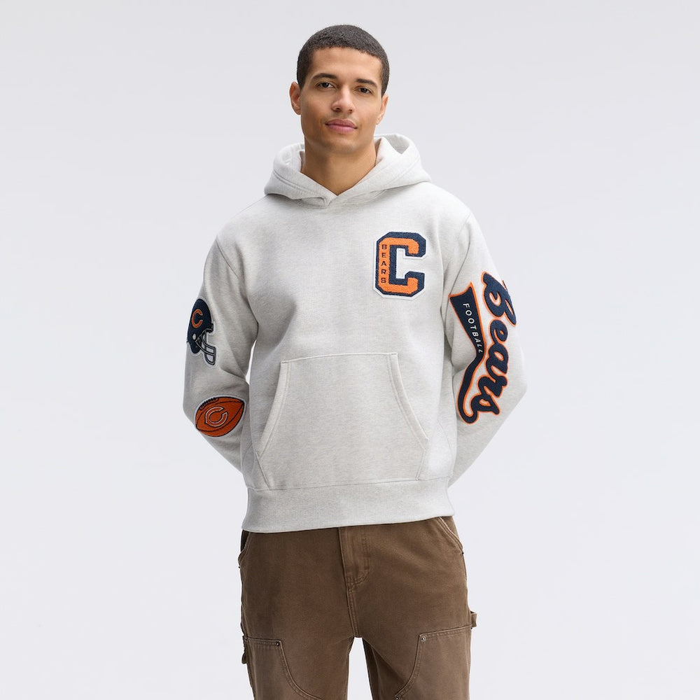 Chicago Bears Fanatics IconicFleece Letterman Hoodie