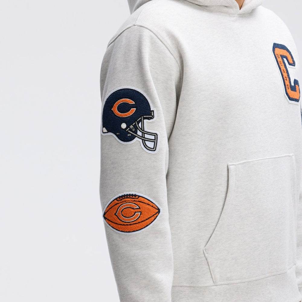 Chicago Bears Fanatics IconicFleece Letterman Hoodie
