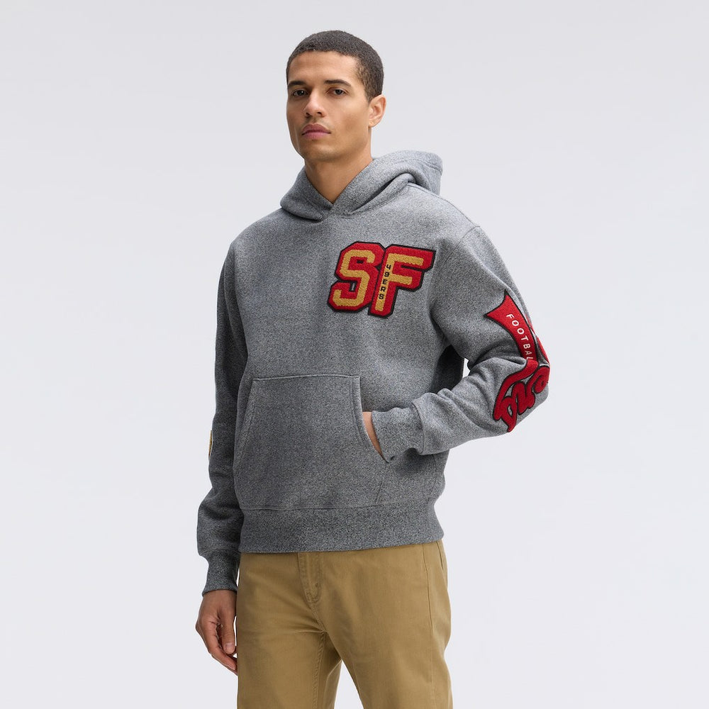 San Francisco 49ers Fanatics IconicFleece Letterman Hoodie