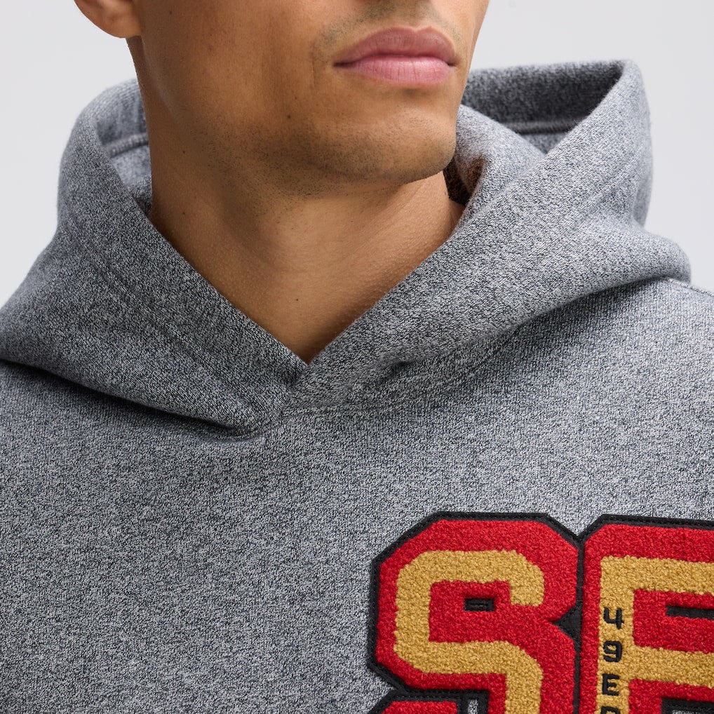 San Francisco 49ers Fanatics IconicFleece Letterman Hoodie