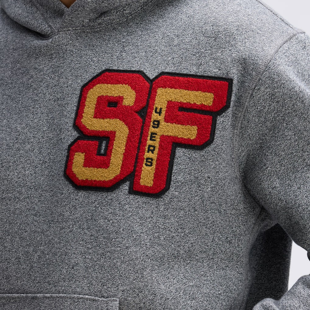 San Francisco 49ers Fanatics IconicFleece Letterman Hoodie