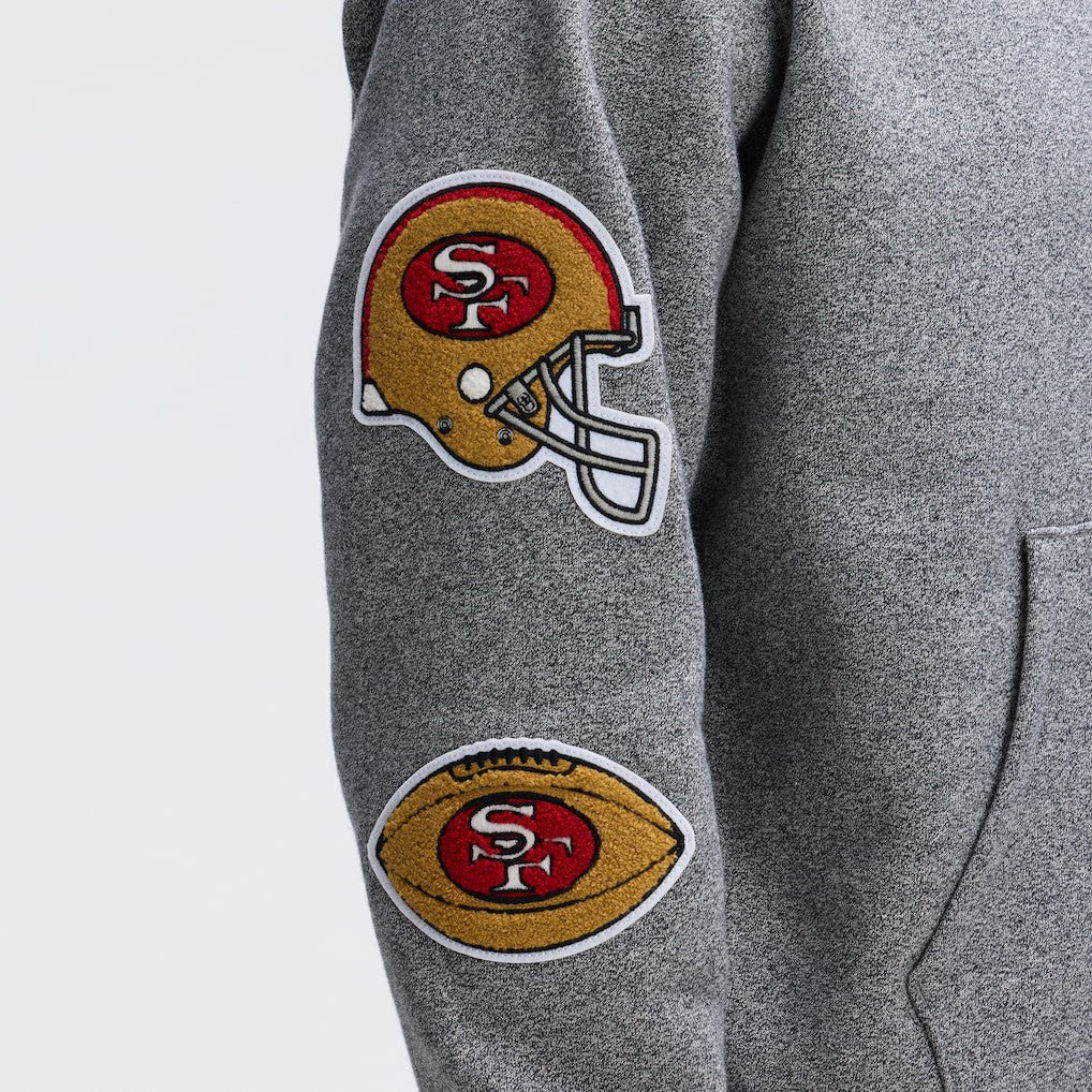 San Francisco 49ers Fanatics IconicFleece Letterman Hoodie