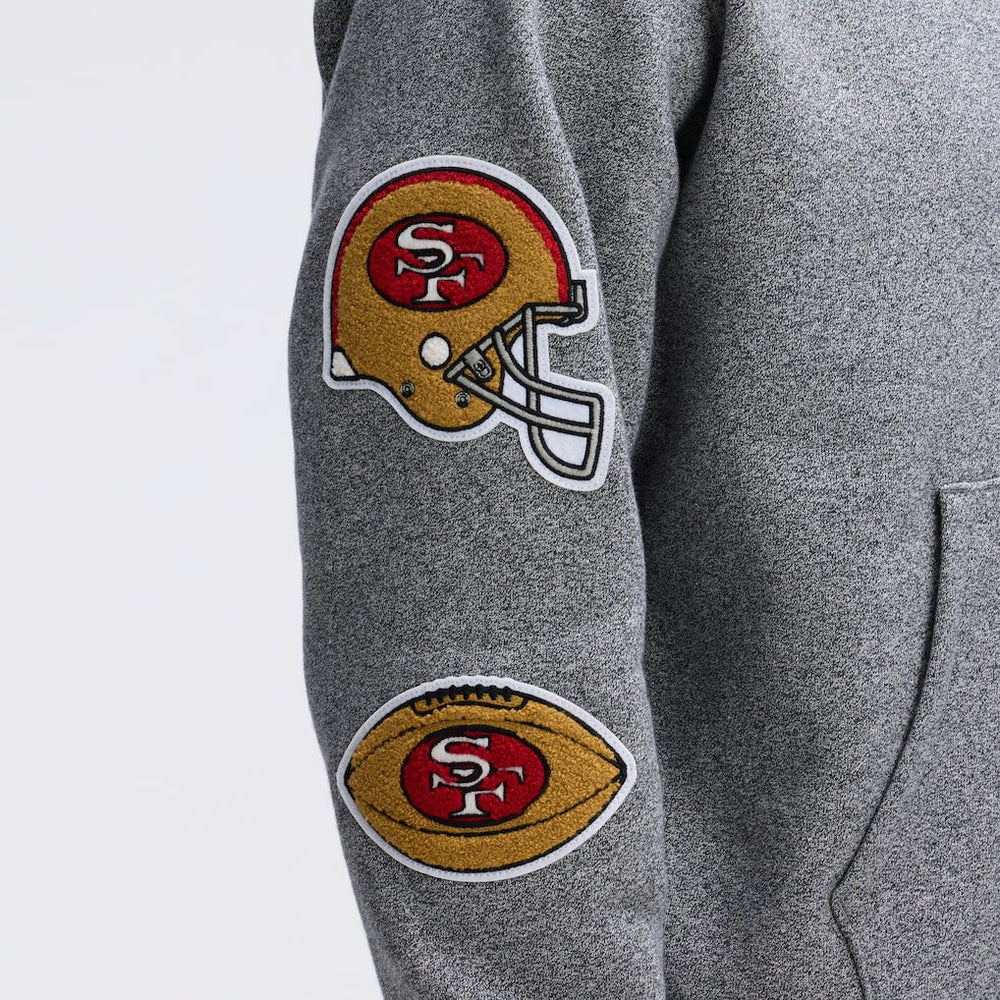 San Francisco 49ers Fanatics IconicFleece Letterman Hoodie