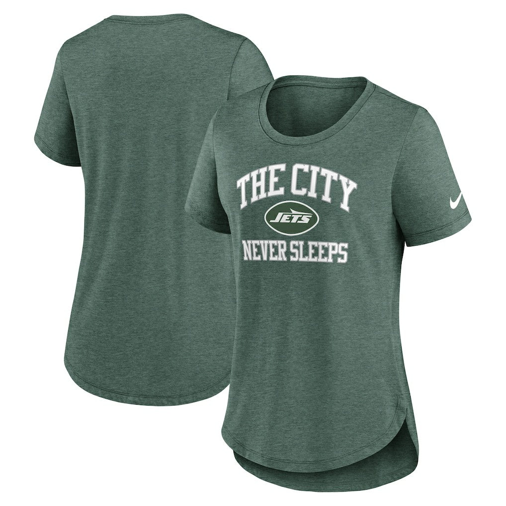 New York Jets Nike Women's The City Never Sleeps Tri-Blend T-Shirt