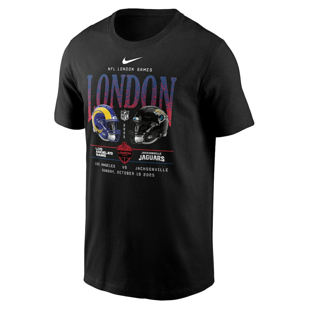 Jacksonville Jaguars Nike Los Angeles Rams vs.  International Games London 2025 T-Shirt