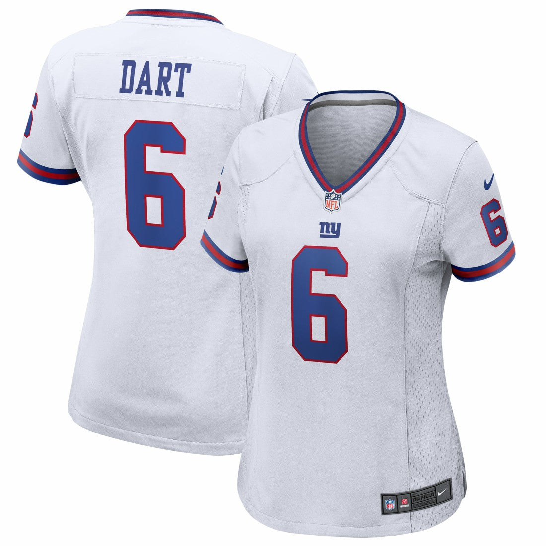 New York Giants Nike Jaxson Dart  Women's Alternate Vintage White Game Jersey