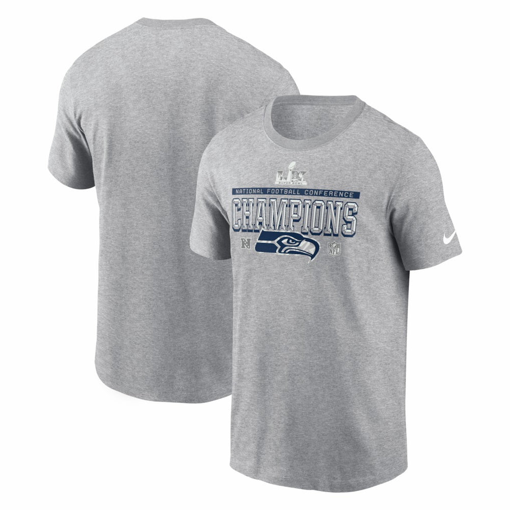 Seattle Seahawks Nike 2025 NFC Champions Locker Room Trophy Collection Tall T-Shirt
