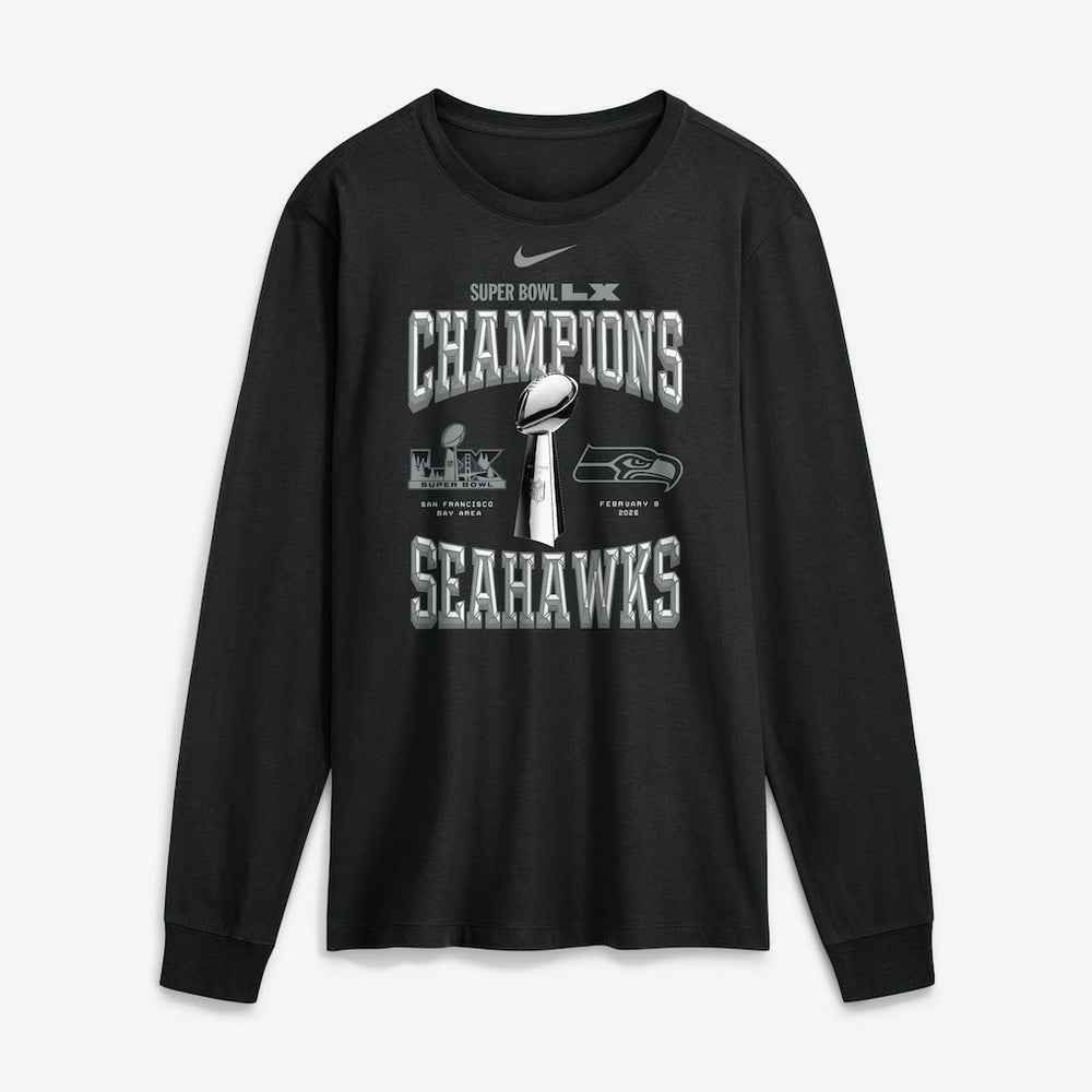 Seattle Seahawks Nike Super Bowl LX Champions Locker Room Trophy Collection Long Sleeve T-Shirt
