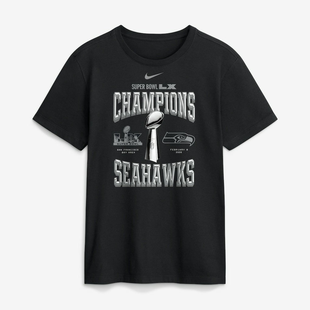 Seattle Seahawks Nike Super Bowl LX Champions Locker Room Trophy Collection Replica Tall T-Shirt