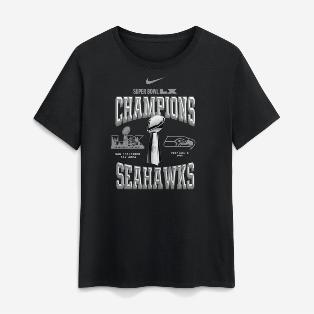 Seattle Seahawks Nike Women's Super Bowl LX Champions Locker Room Trophy Collection T-Shirt