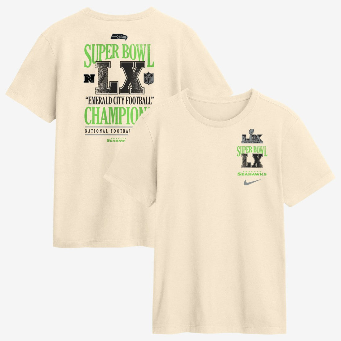 Seattle Seahawks Nike Super Bowl LX Champions Long Ball T-Shirt