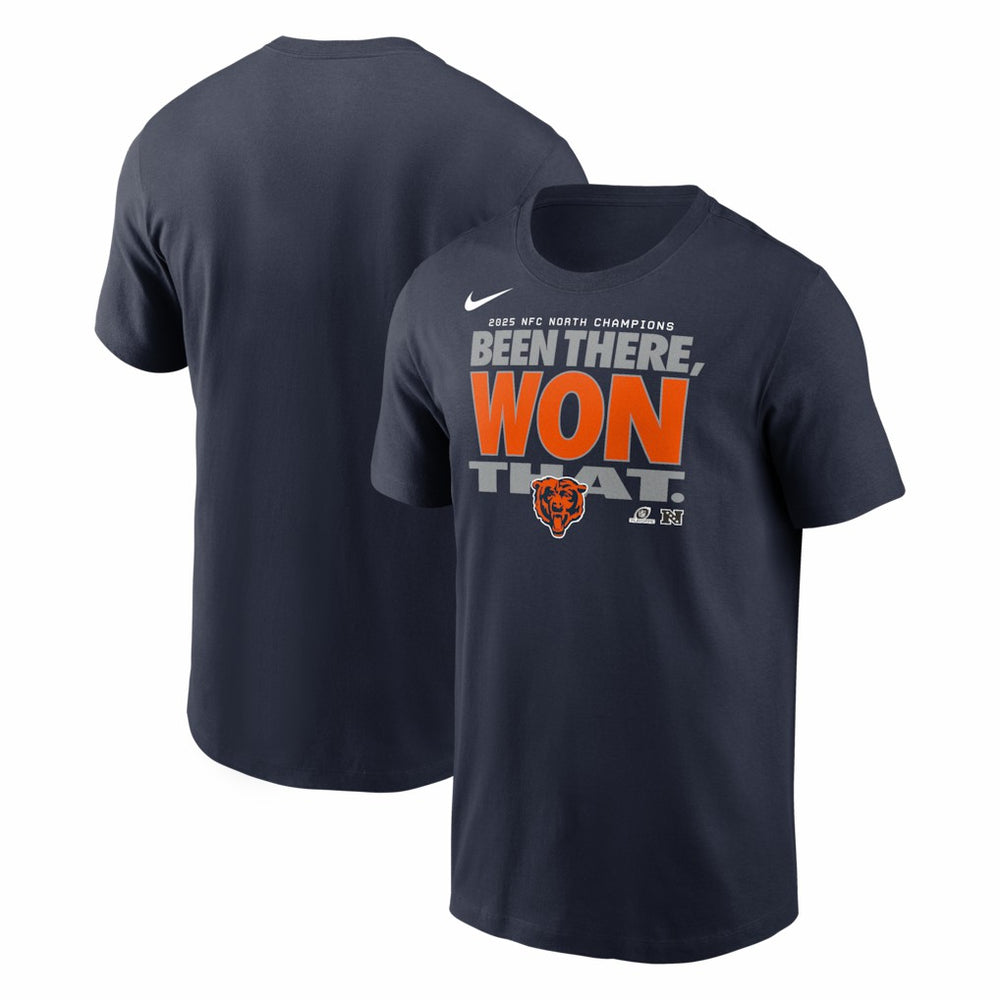 Chicago Bears Nike 2025 NFC North Division Champions Locker Room Trophy Collection T-Shirt