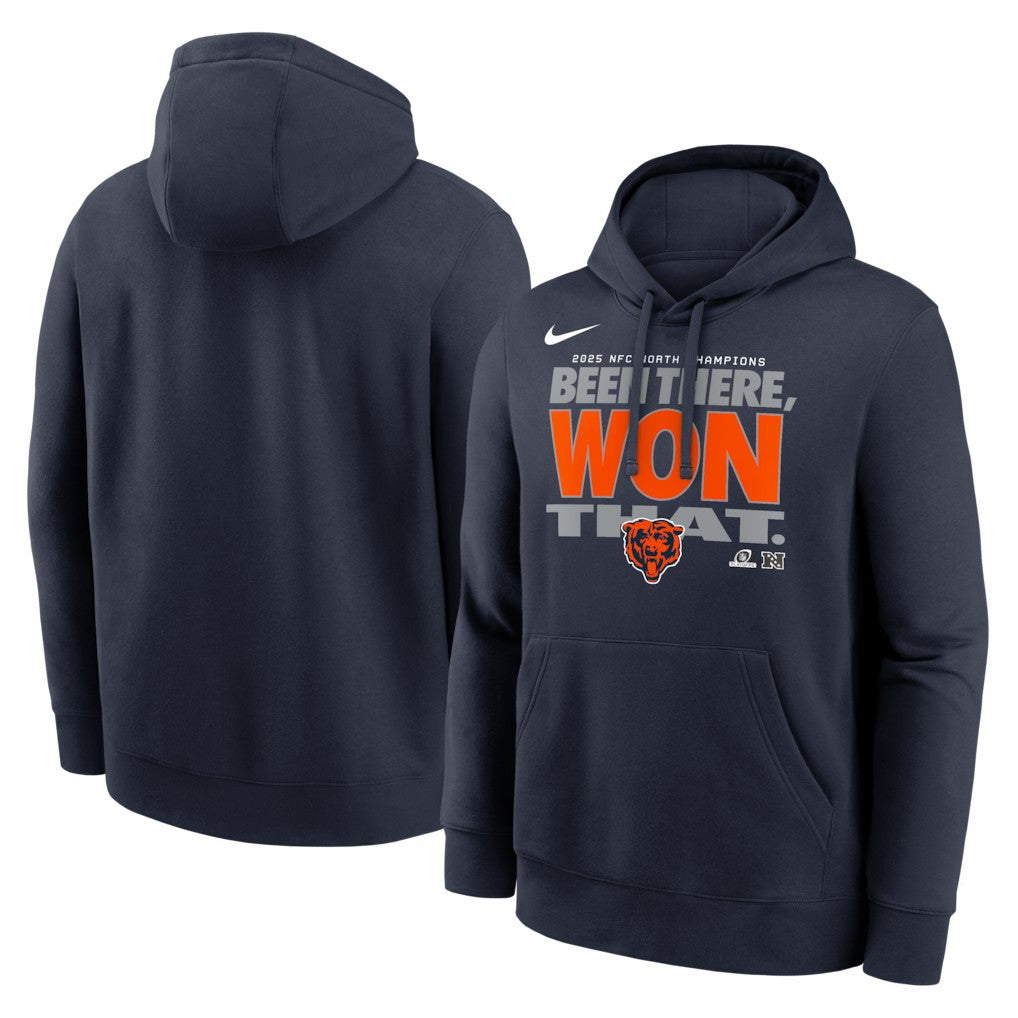 Chicago Bears Nike 2025 NFC North Division Champions Locker Room Trophy Collection Hoodie