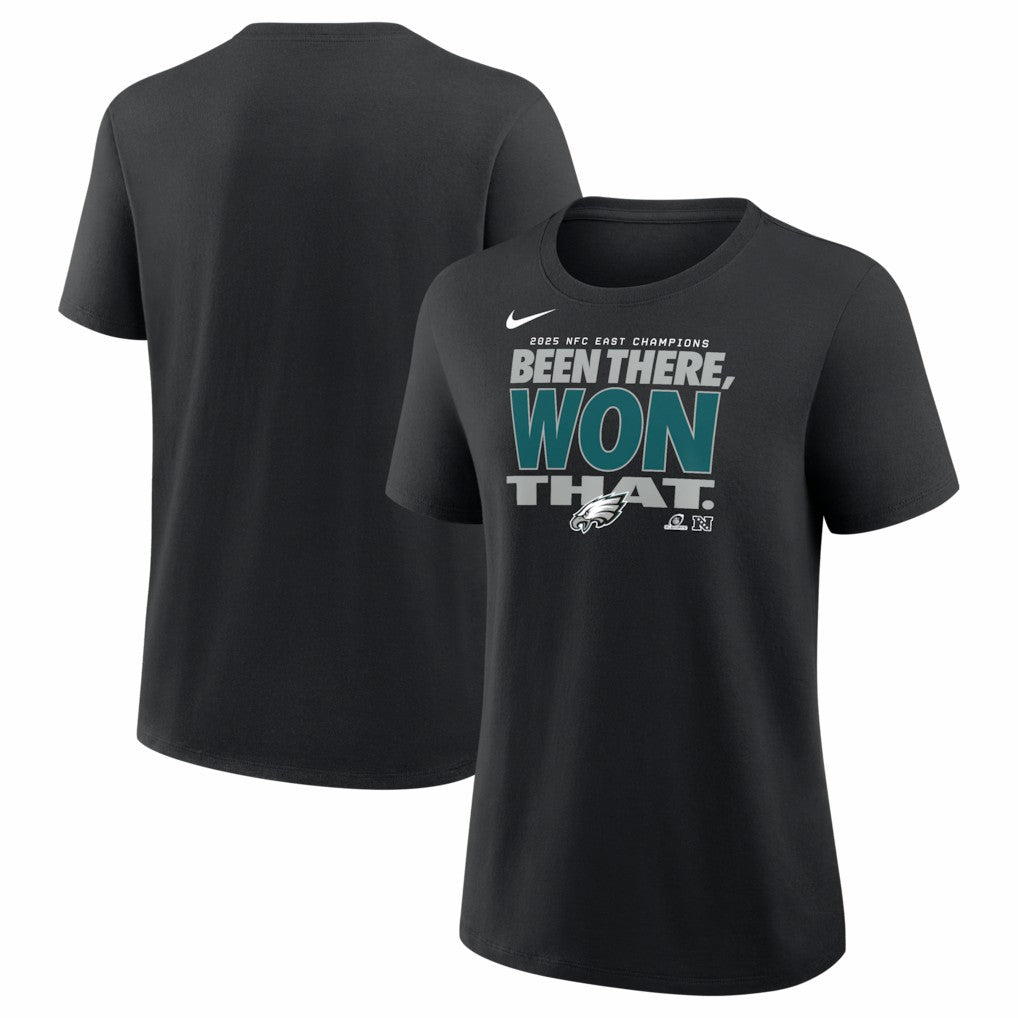 Philadelphia Eagles Nike Women's 2025 NFC East Division Champions Locker Room Trophy Collection T-Shirt