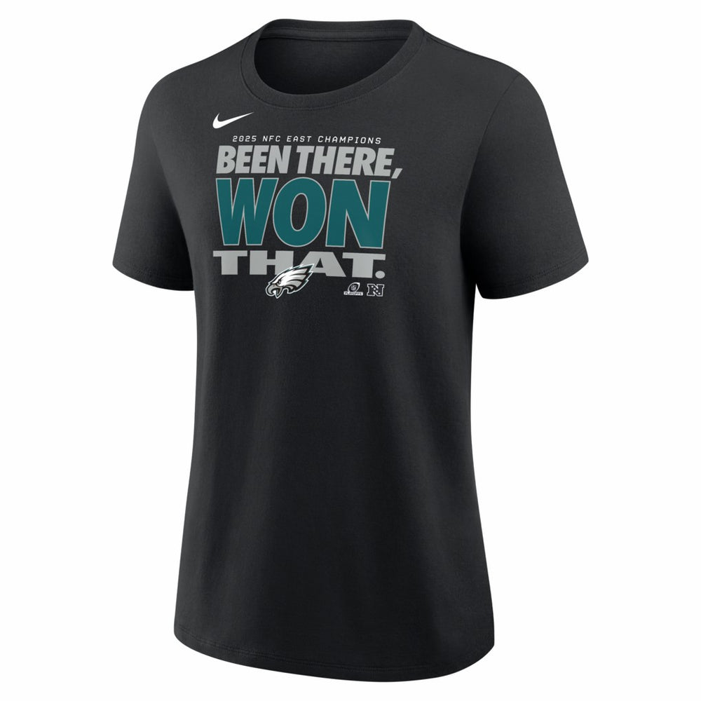 Philadelphia Eagles Nike Women's 2025 NFC East Division Champions Locker Room Trophy Collection T-Shirt