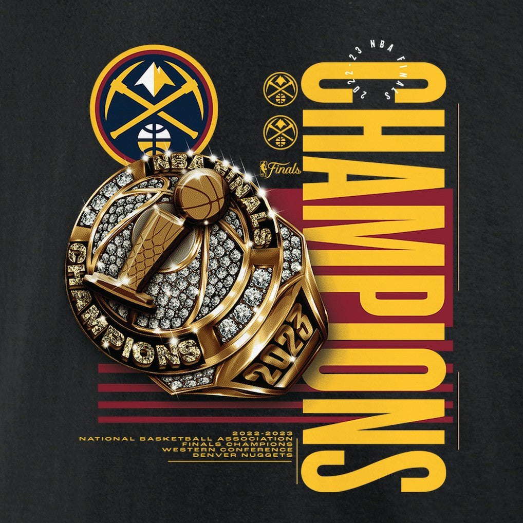 Denver Nuggets 2023 NBA Finals Champions Slam Bling Ring T-Shirt For Sale
