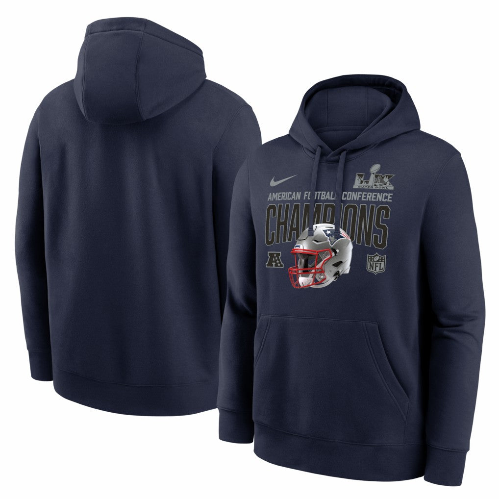 New England Patriots Nike 2025 AFC Champions Glory Shield Hoodie