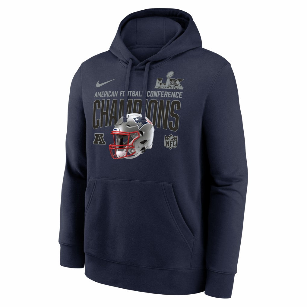 New England Patriots Nike 2025 AFC Champions Glory Shield Hoodie