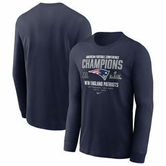 New England Patriots Nike 2025 AFC Champions Team Nation Long Sleeve T-Shirt
