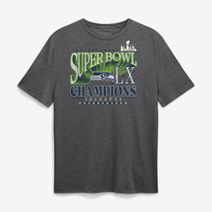 Seattle Seahawks Fanatics Super Bowl LX Champions Top Dogs Tri-Blend T-Shirt