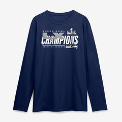 Seattle Seahawks Fanatics Super Bowl LX Champions Iconic Victory Long Sleeve T-Shirt