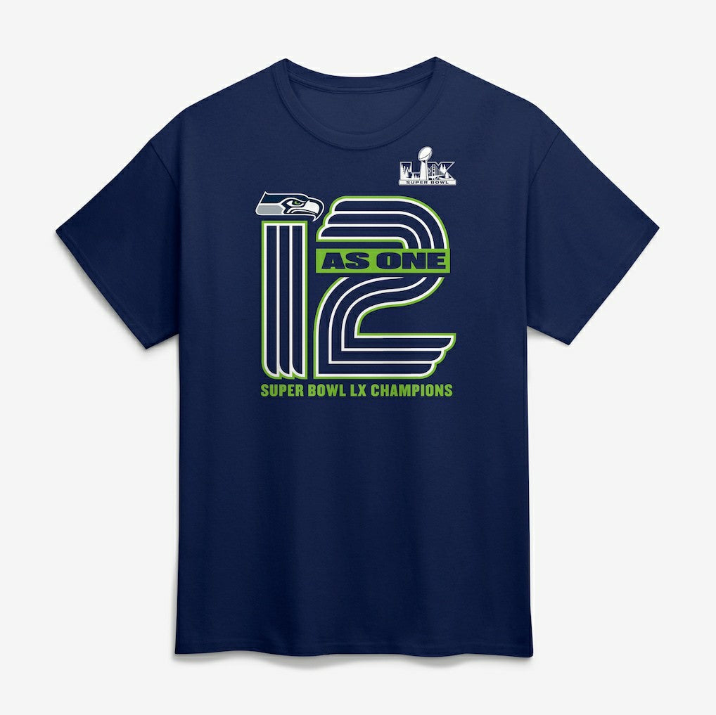 Seattle Seahawks Fanatics Super Bowl LX Champions Hometown On Top T-Shirt