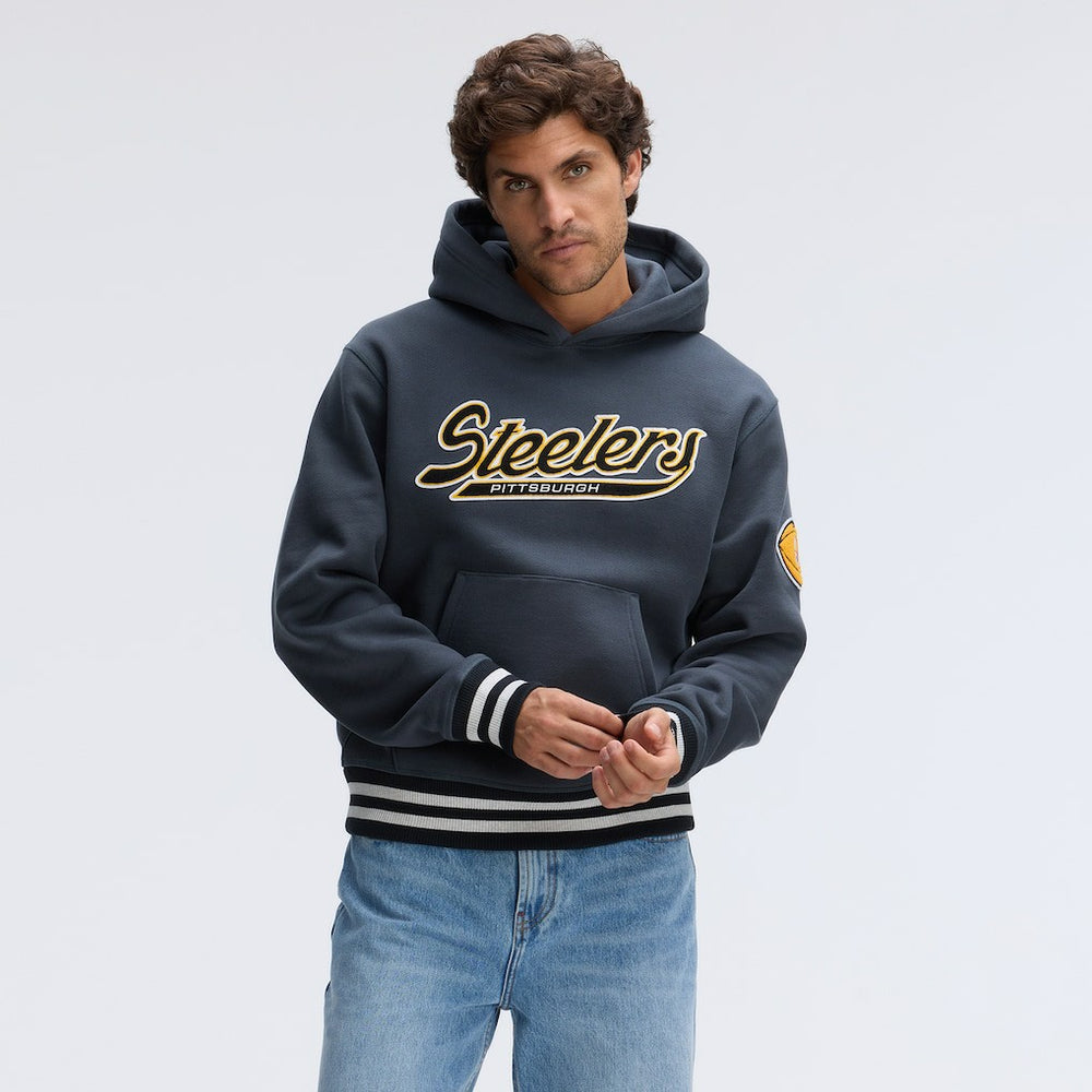 Pittsburgh Steelers Fanatics IconicFleece Tipped Hoodie