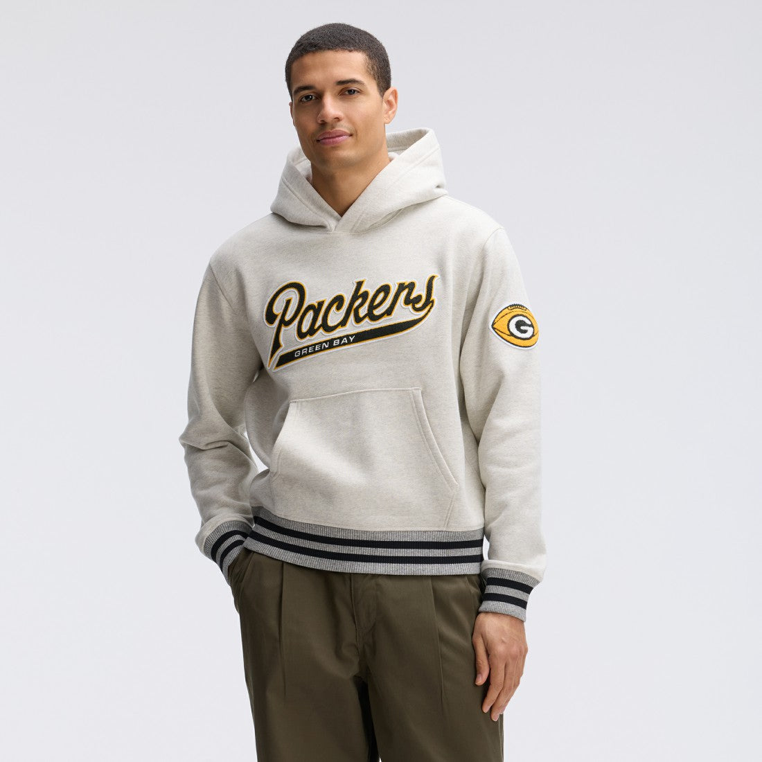Green Bay Packers Fanatics IconicFleece Tipped Hoodie