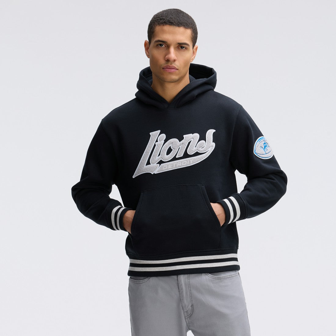Detroit Lions Fanatics IconicFleece Tipped Hoodie