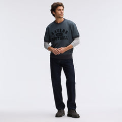 Baltimore Ravens Fanatics IconicFleece Short Sleeve Sweatshirt
