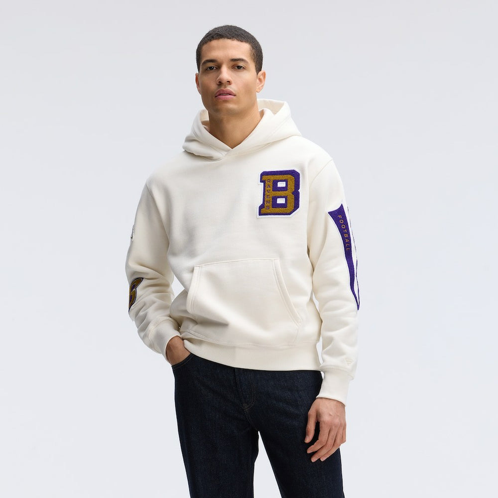 Baltimore Ravens Fanatics IconicFleece Letterman Hoodie