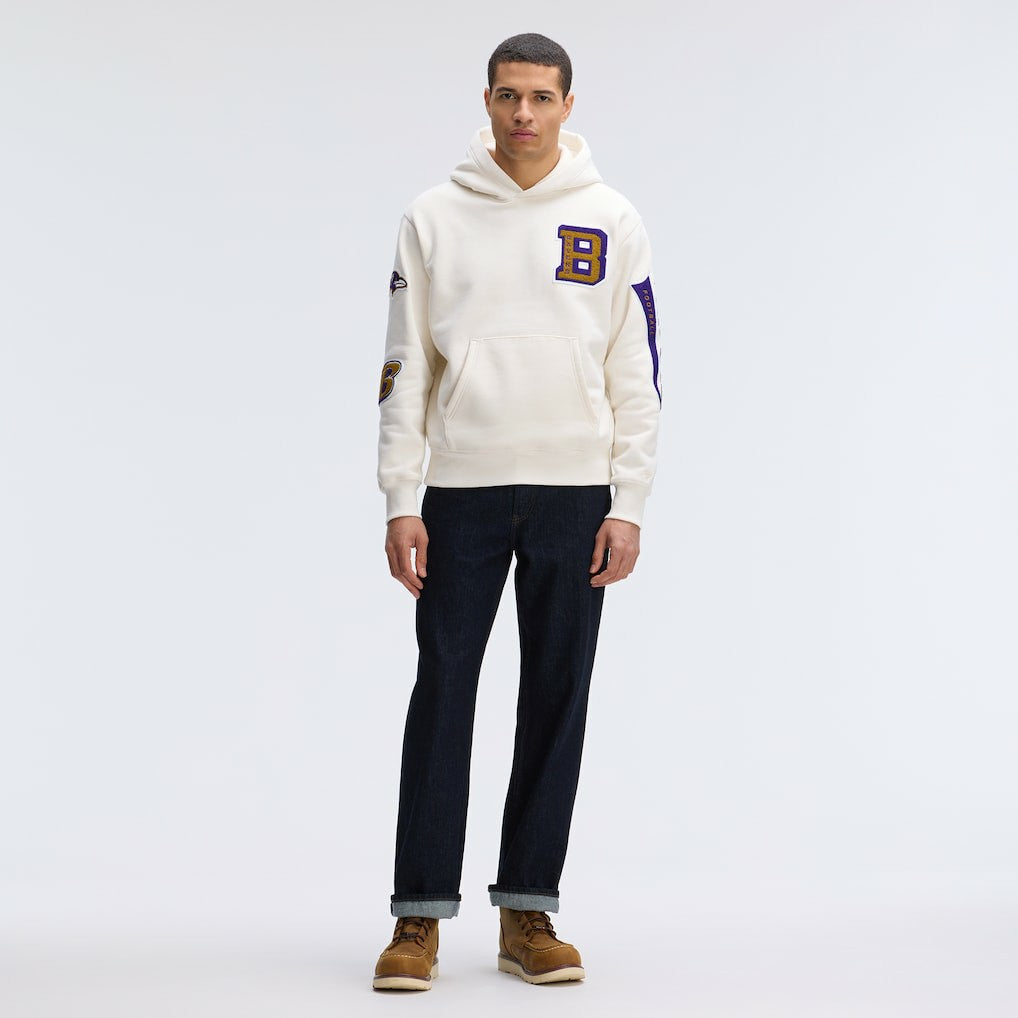 Baltimore Ravens Fanatics IconicFleece Letterman Hoodie