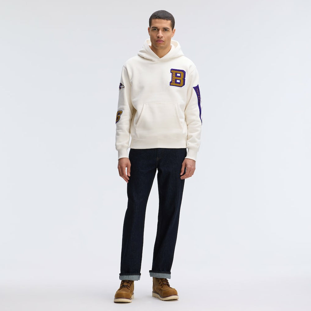 Baltimore Ravens Fanatics IconicFleece Letterman Hoodie